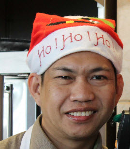 Rey Rey, customer service manager, gearing up for Christmas